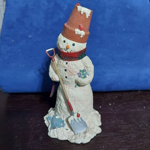 From a Nickel to the Snowsnickle Figurine garden Snowman Enesco 1998 Rare - Picture 1 of 4